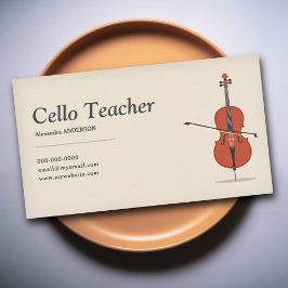 Cello Teacher Visitekaartje