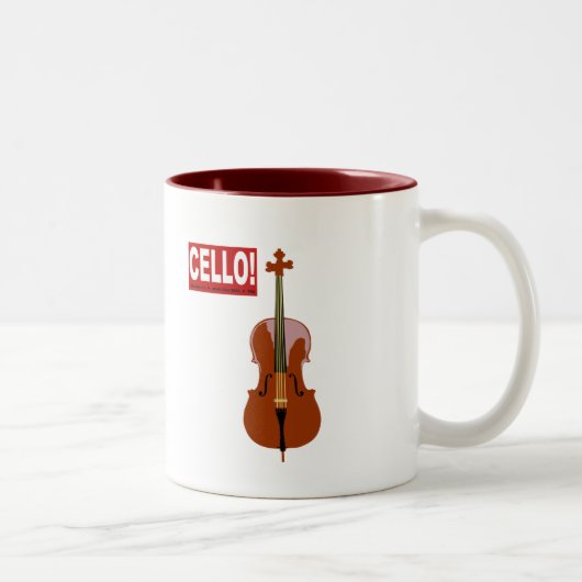 Cello! Tweekleurige Koffiemok (Rechts)