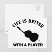 Cello Vector design Briefkaart (Voorkant / Achterkant)