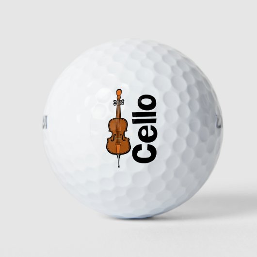 Cello verticale tekst golfballen (Voorkant)