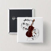 Cello Vierkante Button 5,1 Cm (Voorkant /achterkant)