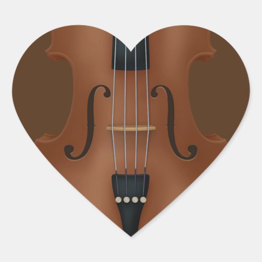 Cello Violin Viola Hart Sticker (Voorkant)