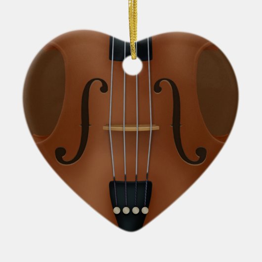 Cello Violin Viola Keramisch Ornament (Voorkant)