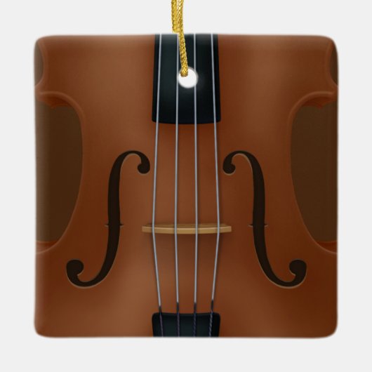 Cello Violin Viola Keramisch Ornament (Voorkant)