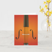 Cello, viool, altviool notecard ontwerp kaart (Gele Bloem)