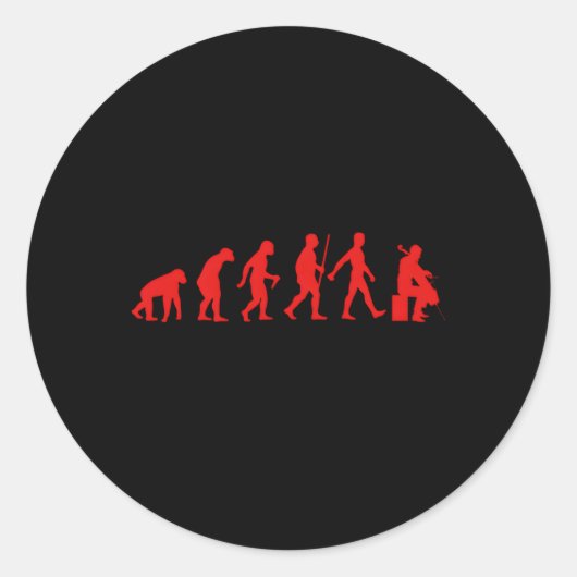Cello voor cellist Chello speler Ronde Sticker (Voorkant)