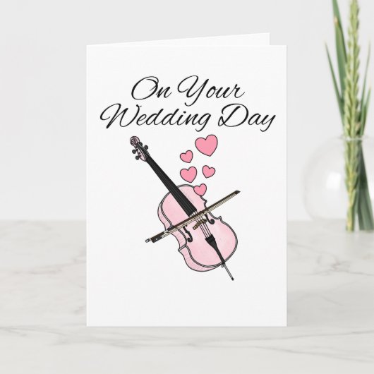 Cello Wedding Kaart Cellist String Musician (Voorkant)