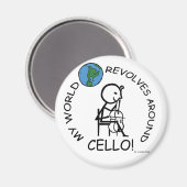 Cello - Wereld rond Magneet (Voorkant / Achterkant)