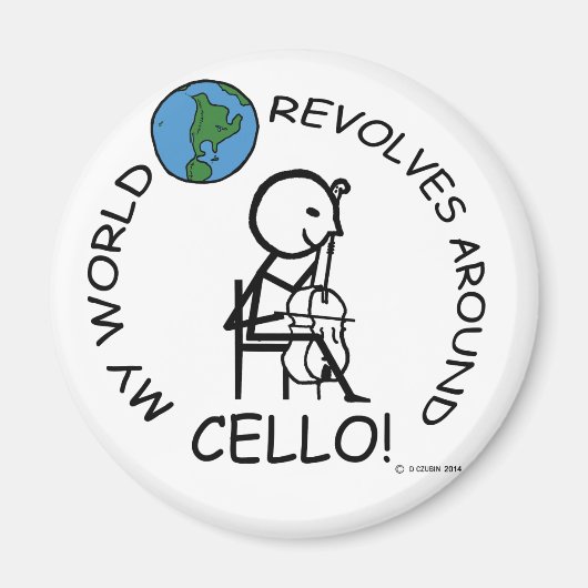 Cello - Wereld rond Magneet (Voorkant)