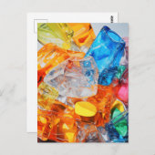 Cellofane edelstenen briefkaart (Voorkant / Achterkant)