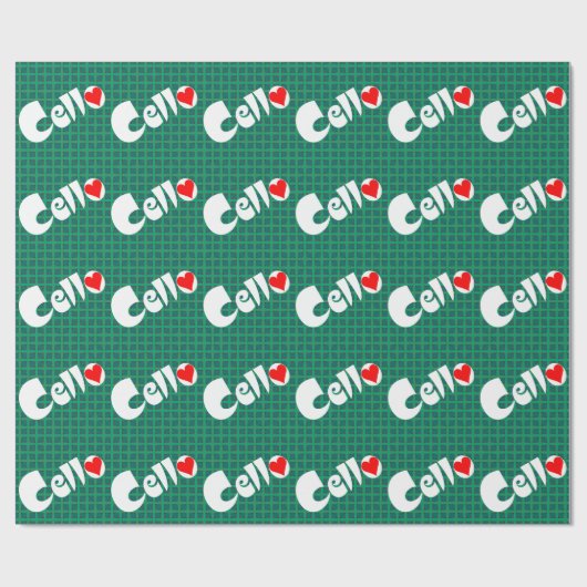 cellohart cadeaupapier (Vlak)