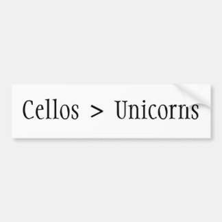 Cellos is groter dan Unicorns (!) Bumpersticker