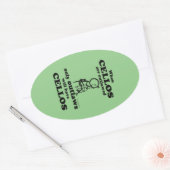 Cellos Verboden Ovale Sticker (Envelop)