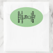 Cellos Verboden Ovale Sticker (Tas)