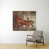 Celloserenade bij het raam wandkleed (In Situ (horizontaal))