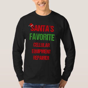 Cellular Equipment Repaier Funny Pajama Kerstmis T-shirt