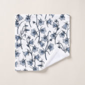 Cellules bleues, Cloches, Bellflowers (Gant de toilette)