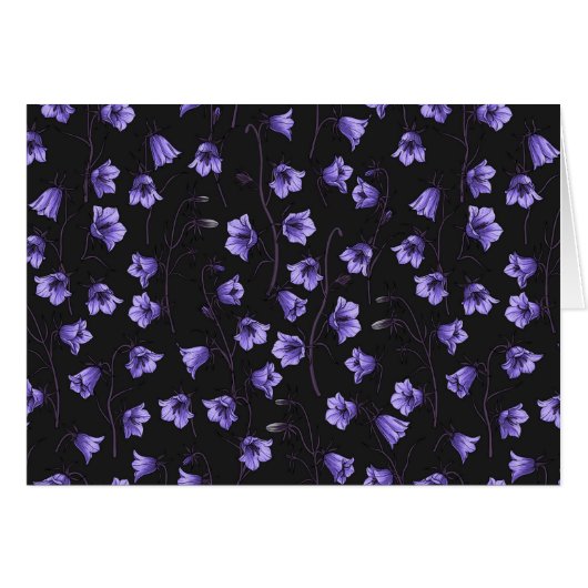 Cellules bleues de minuit, cloches, Bellflowers (Devant horizontal)