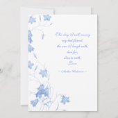 Cellules bleues - Faire-part de mariage bleu 5x7 (Dos)