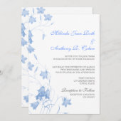 Cellules bleues - Faire-part de mariage bleu 5x7 (Devant / Derrière)