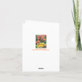 "CELOSIE JAUNE, SAUMON ET ORANGE" CARTE POUR NOTES (Dos)