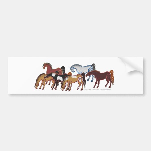 celpaard bumpersticker (Voorkant)