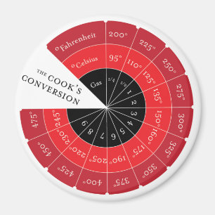 Celsius to Fahrenheit Temperature Conversion Chart Magneet