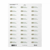 Celte Irish Family Tree Vert & Orange Étiquette (Feuille entière)