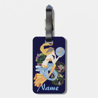 Celtic "A" voor Aquarius Mermaid Bagagelabel