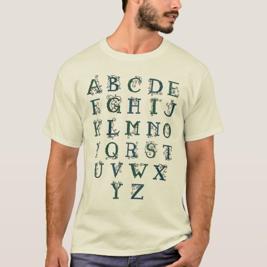 Celtic Alphabet shirt (Voorkant)