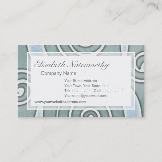 Celtic Aqua Grunge Effect Old Italiaanse Wall Visitekaartje (Voorkant)