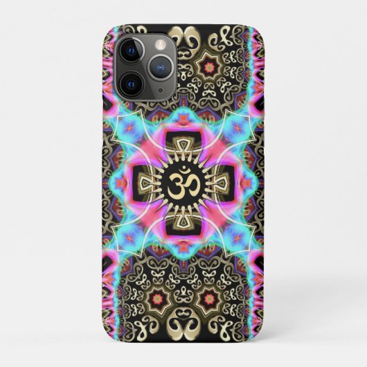 Celtic Arabesque Aum Gold Art Fusion iPhone 4 Case (Achterkant)