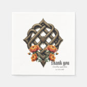 Celtic art and floral splendor in warm tones.  servet (Voorkant)