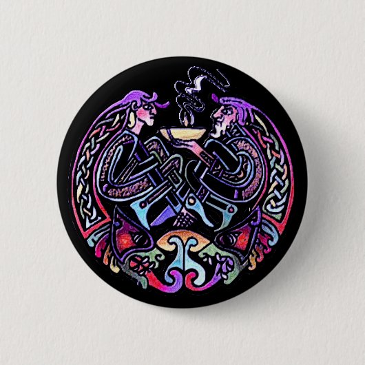 Celtic Art Design Ronde Button 5,7 Cm (Voorkant)