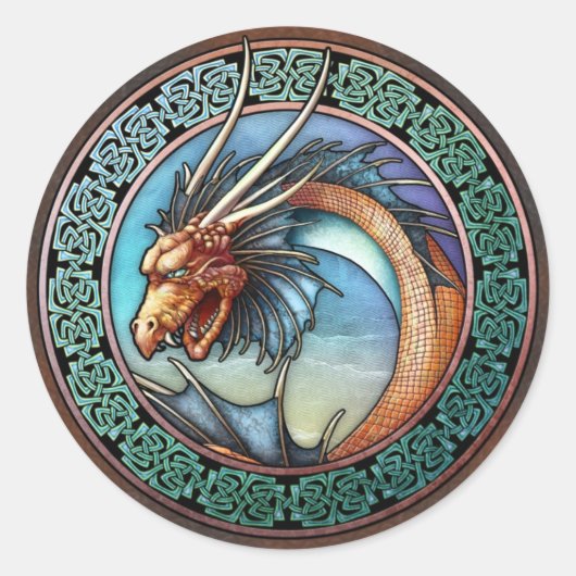 Celtic Art Dragon Stickers (Voorkant)