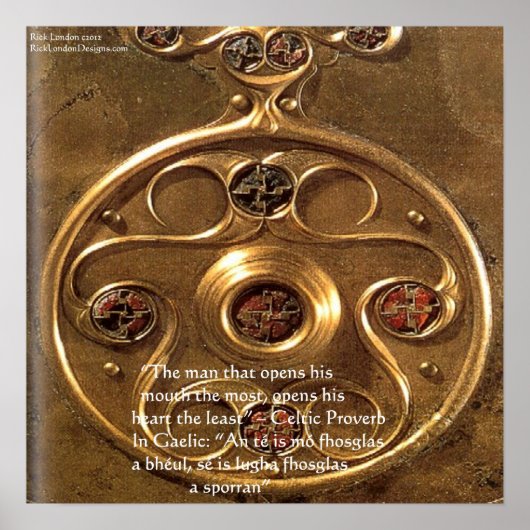 Celtic Artifact & Proverb-Poster Poster (Voorkant)