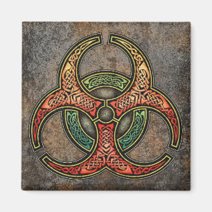 Celtic Biohazard Square Magnet Magneet