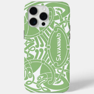Celtic Bird Circle Pattern Persoonlijke iPhone 15 Pro Max Hoesje