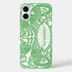 Celtic Bird Circle Pattern Persoonlijke iPhone iPhone 16 Plus Hoesje