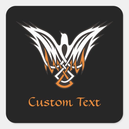 Celtic Bird Square Sticker (Voorkant)