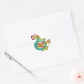 Celtic Bird Vierkante Sticker (Envelop)