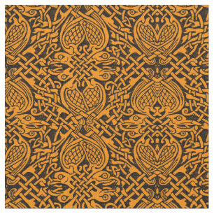 Celtic Bird Weave in Gold Stof