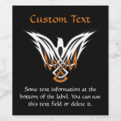 Celtic Bird Wine Label Wijn Etiket (Enkel label)