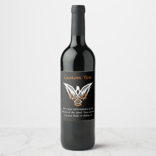 Celtic Bird Wine Label Wijn Etiket