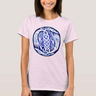 Celtic Birds of Peace (blauwe versie) T-shirt