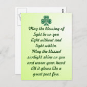 celtic blessing shamrock-briefkaart briefkaart (Voorkant / Achterkant)