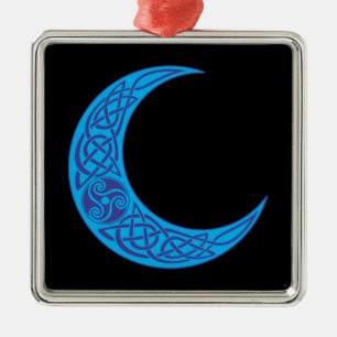 Celtic Blue Moon Metalen Ornament