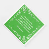 Celtic Braid - White en Green Irish Blessing #3 Servet (Hoek)