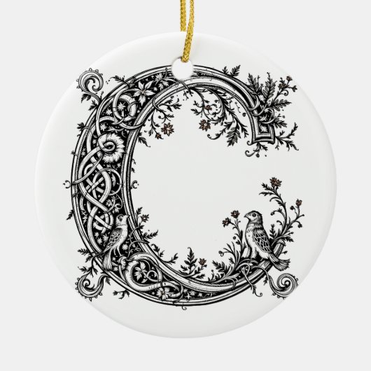 Celtic "C" with Birds Ornament (Voorkant)