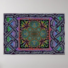 Celtic Christelijk Hebreeuws names van YHWH knot Poster